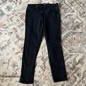 LOFT Women's Dark Black Skinny Jeans
